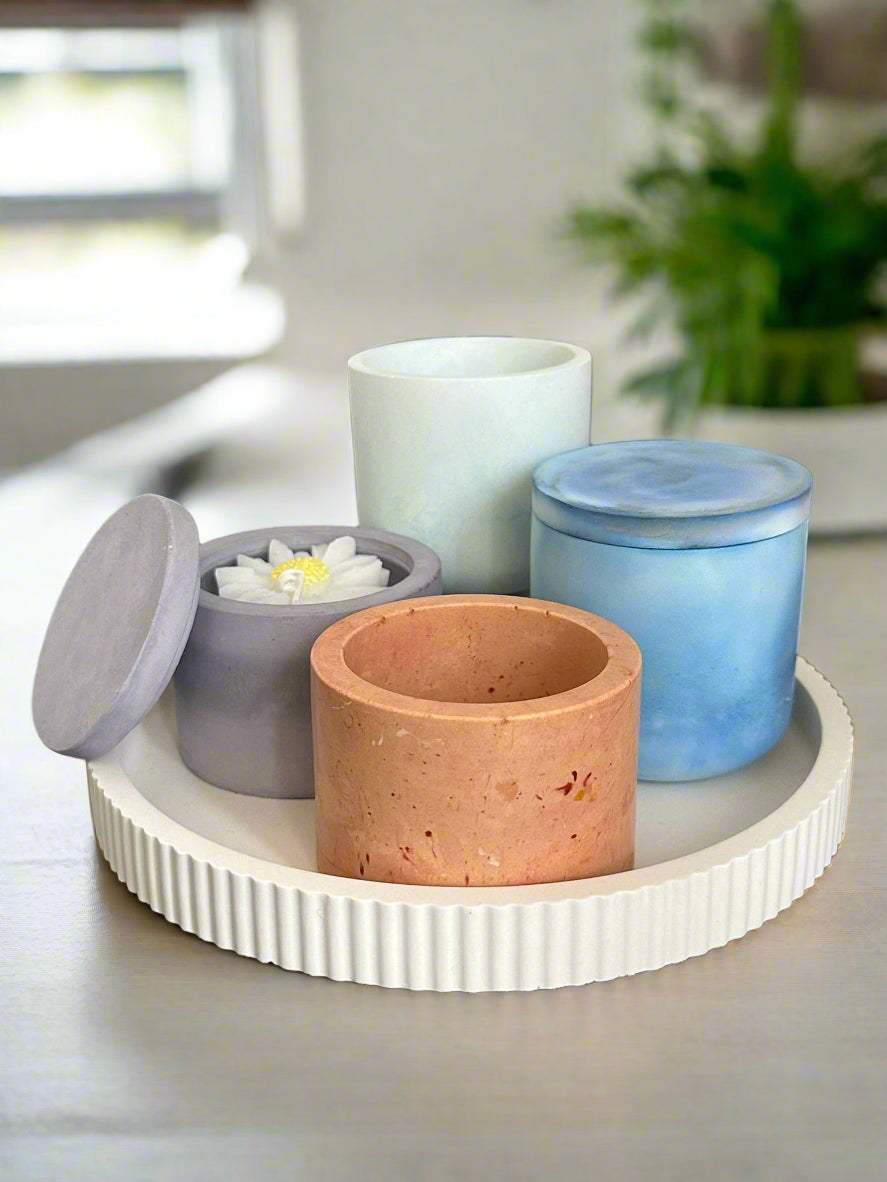 Round Candle Cups With Candle