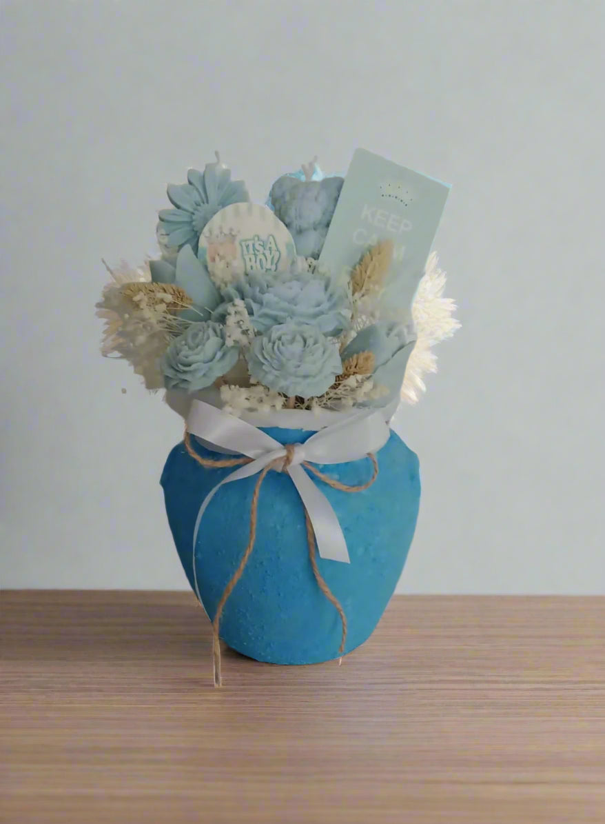 Glass Candle Flower Vase