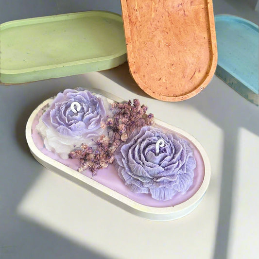 Decorative Candle Bases With Wax