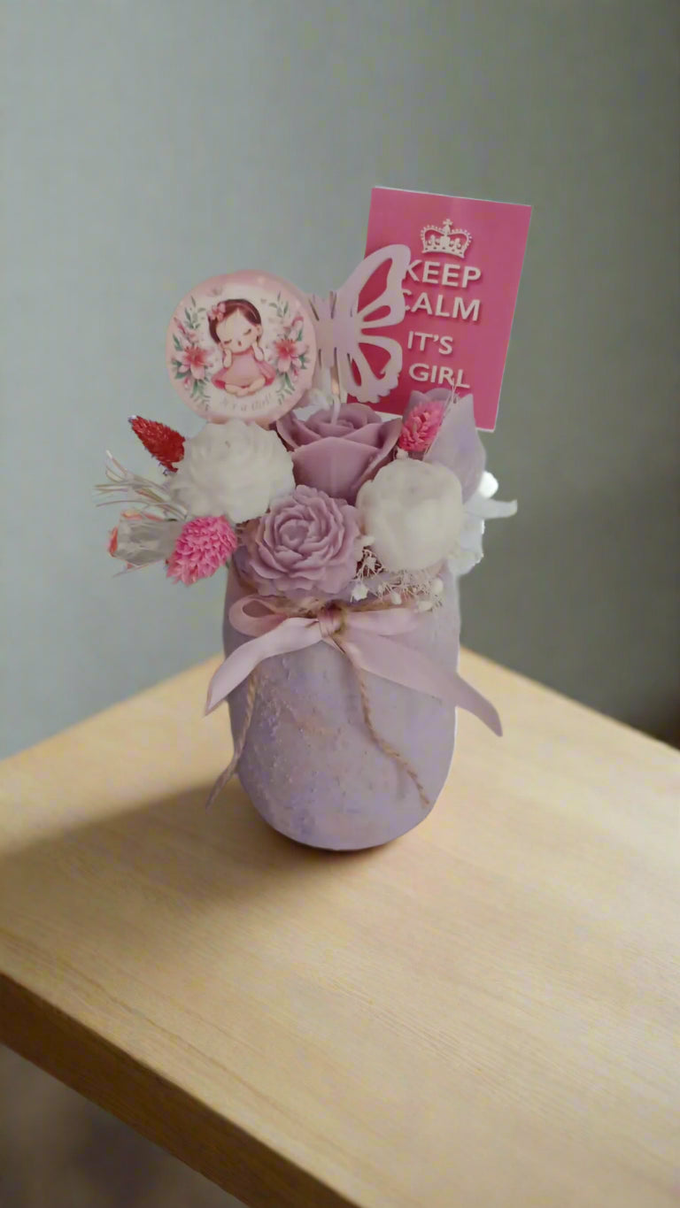 Glass Candle Flower Vase